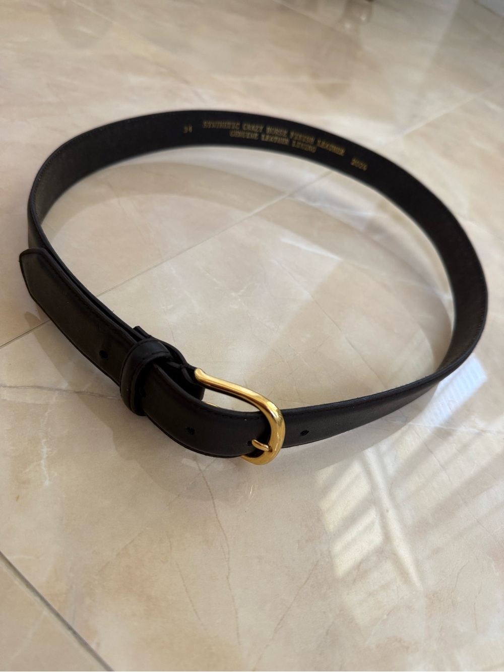 Crazy horse leather belt